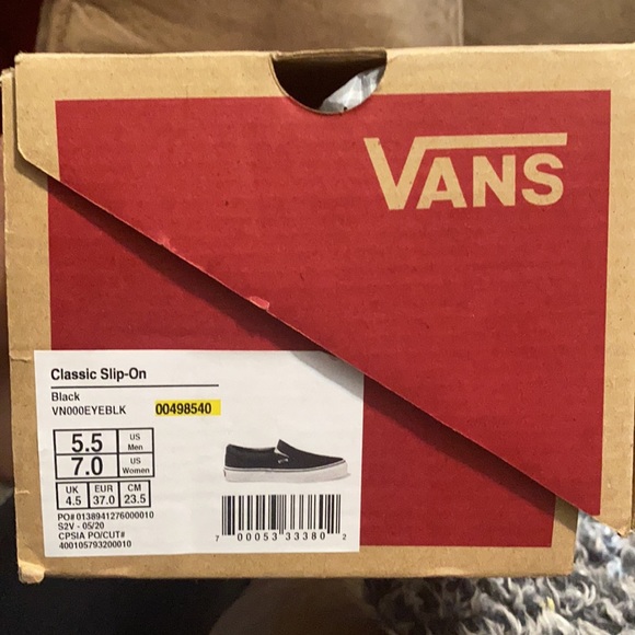 Black slip on vans. Woman’s size 7. - Picture 2 of 4